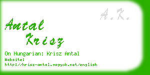 antal krisz business card